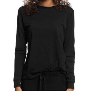 TATEJONES Women's Black Slit Elbow T - Size L